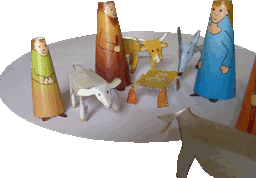 Crèche de Noël à découper
