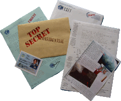 Contenu du jeu d'espionnage agent secret
